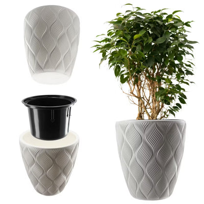 Urtepotteskjuler med Indsats 29x29x32,5 cm Hvid