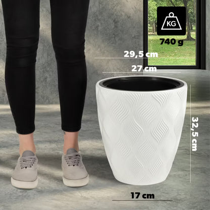 Urtepotteskjuler med Indsats 29x29x32,5 cm Hvid