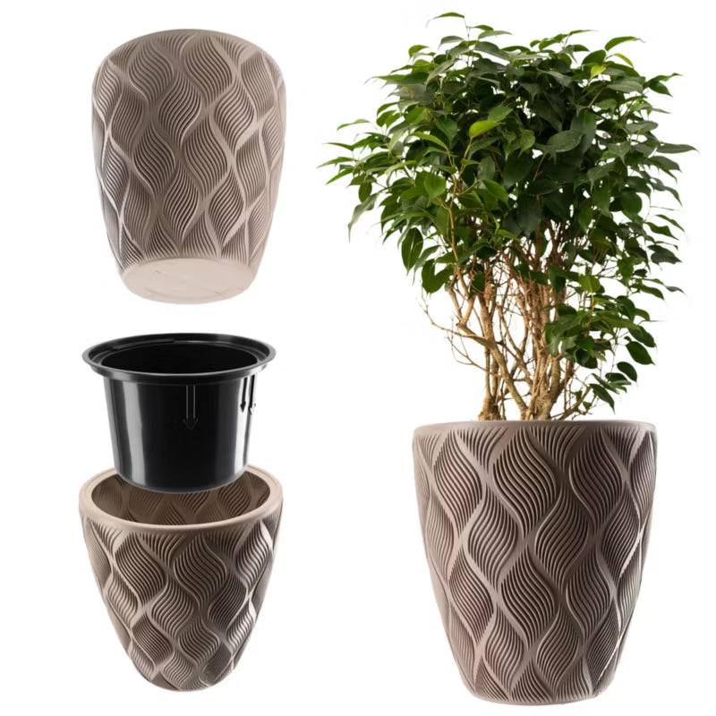 Urtepotteskjuler med Indsats 42 cm Beige