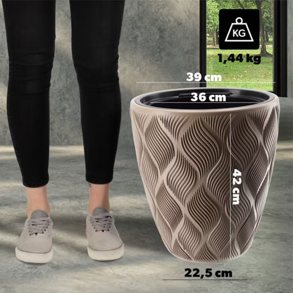 Urtepotteskjuler med Indsats 42 cm Beige