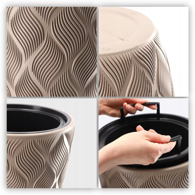 Urtepotteskjuler med Indsats 42 cm Beige