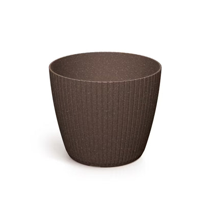 Urtepotteskjuler Rund 23,8 cm Hvid Eco Wood