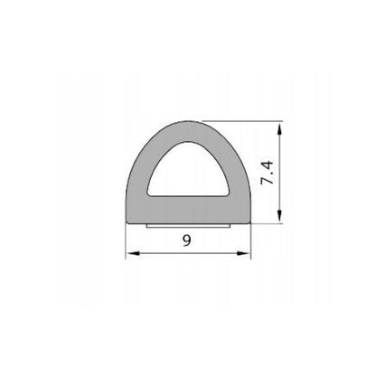 Selvklæbende Dørpakning 9x8 mm Brun 6 m Type D