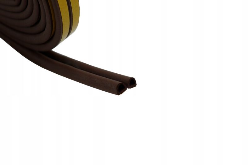 Selvklæbende Dørpakning 9x8 mm Brun 6 m Type D
