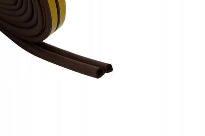Selvklæbende Dørpakning 9x8 mm Brun 6 m Type D