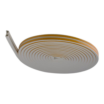 Tætningsliste D-Profil 9 mm x 12 m Hvid