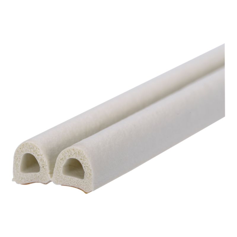 Tætningsliste D-Profil 9 mm x 12 m Hvid