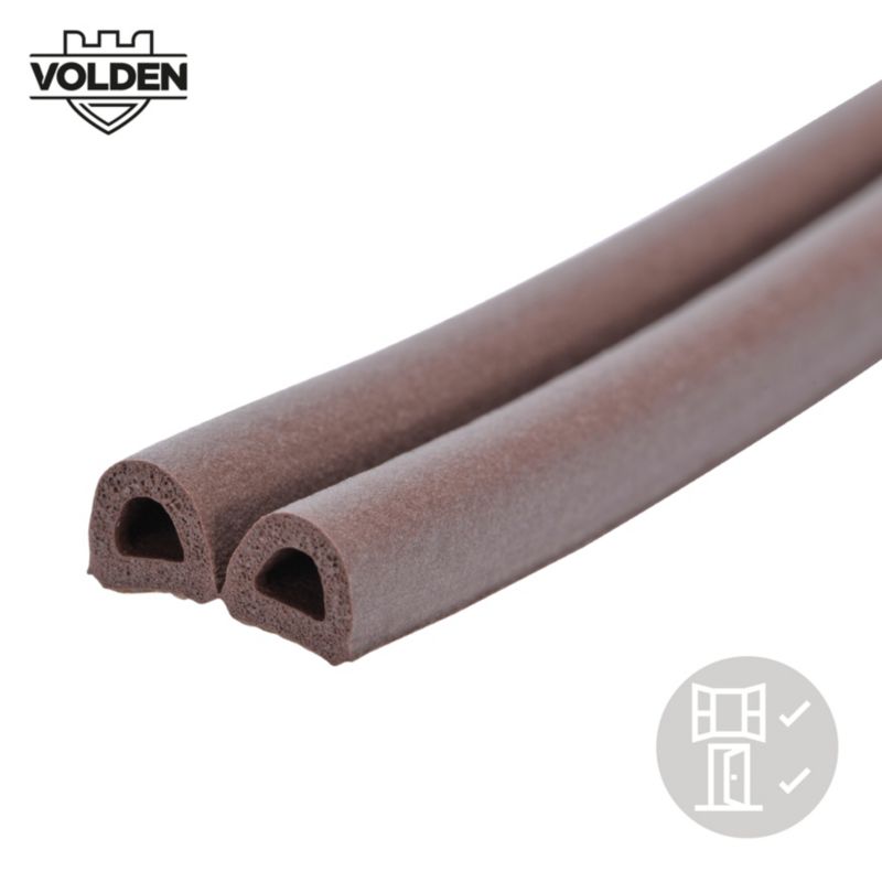 Gummiliste D-Profil 12 m Brun