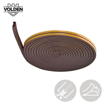 Gummiliste D-Profil 12 m Brun