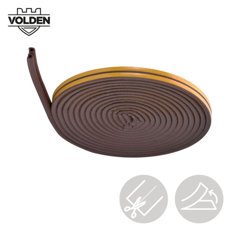Gummiliste D-Profil 12 m Brun