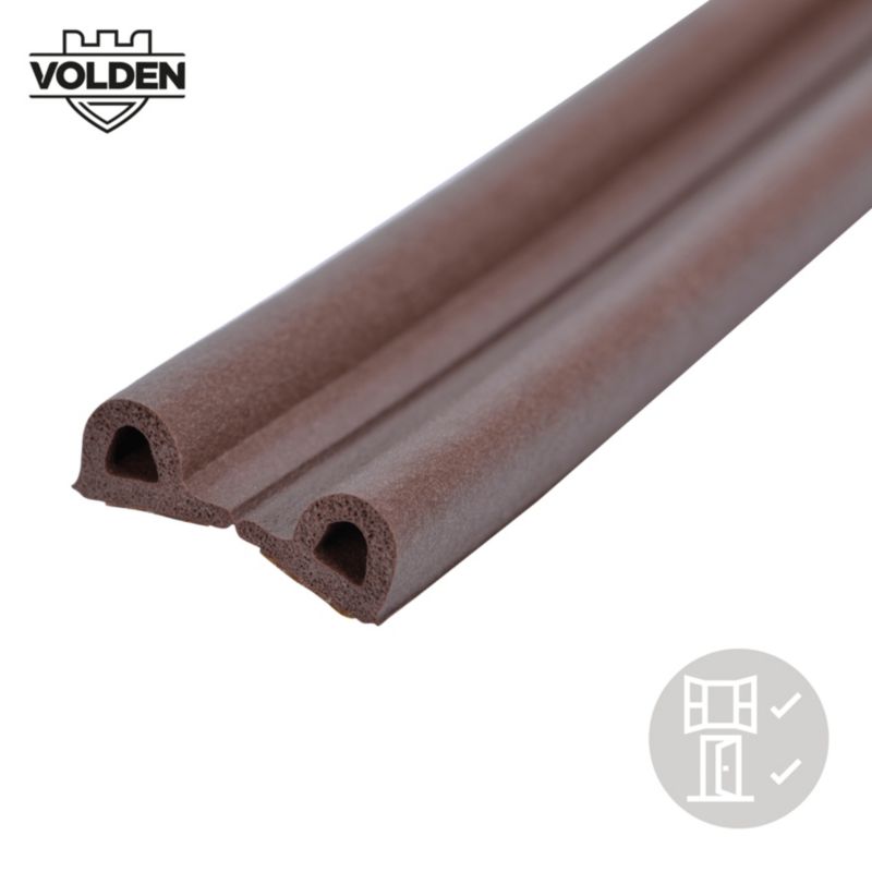 Tætningsliste P-Profil 9 mm x 12 m Brun