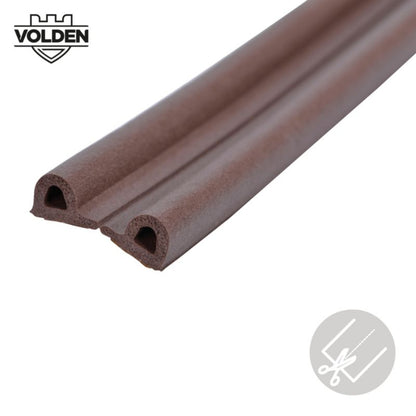 Tætningsliste P-Profil 9 mm x 12 m Brun