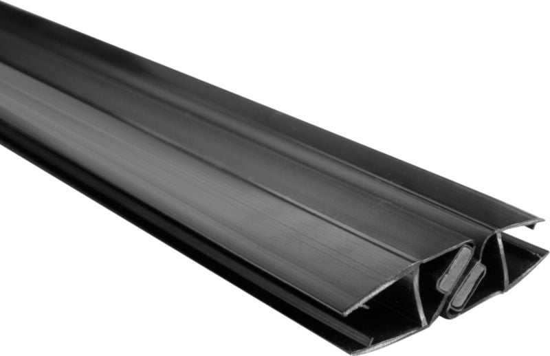 Magnetisk Dørpakning til Brusekabine 4 mm Glas Sort 2 stk.