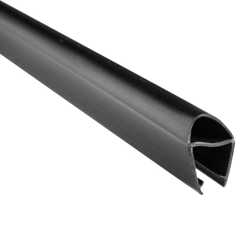 Drysplist til Brusekabine 100 cm Sort PVC 4 mm Glas