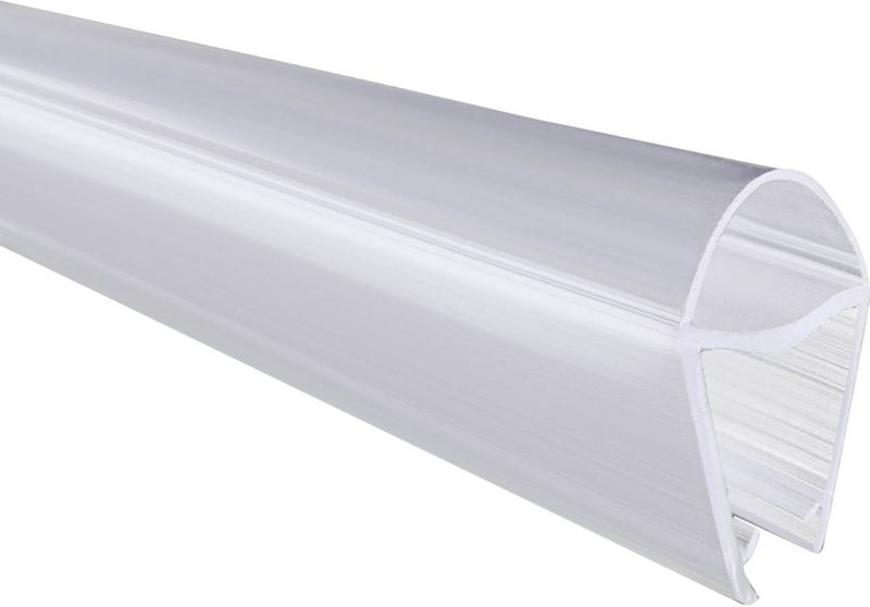 Brusedrypliste til 6 mm Glas 100 cm Transparent PVC