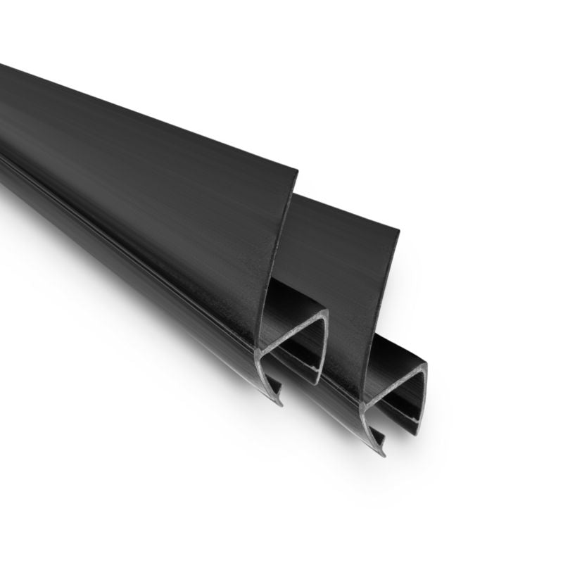 Armazi fjerpakning til 4 mm glas, 180 cm, sort, 2 stk.