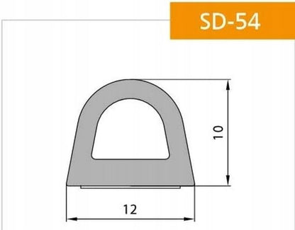 Selvklæbende Dør- og Vinduestætning 12x10 mm Brun 10 m