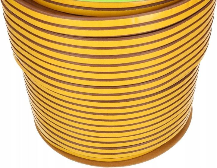 Selvklæbende Dør- og Vinduestætning Brun 9x5,5 mm 1 m