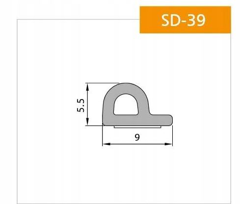 Selvklæbende Dør- og Vinduestætning Brun 9x5,5 mm 1 m