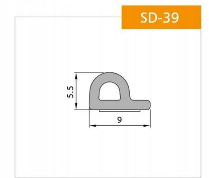 Selvklæbende Dør- og Vinduestætning Brun 9x5,5 mm 1 m