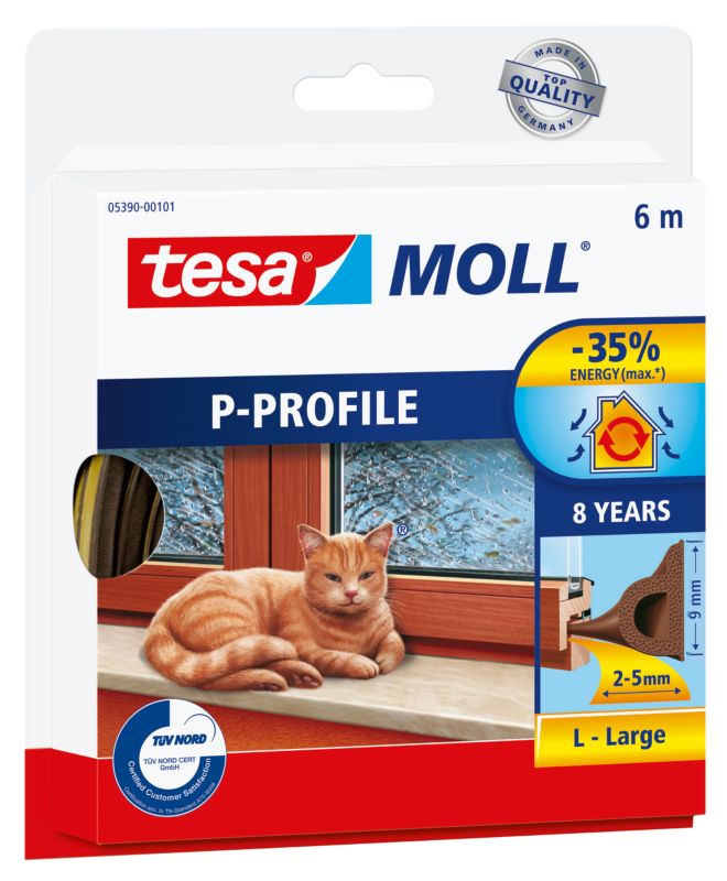 Tætningsliste P-Profil 6 m Brun