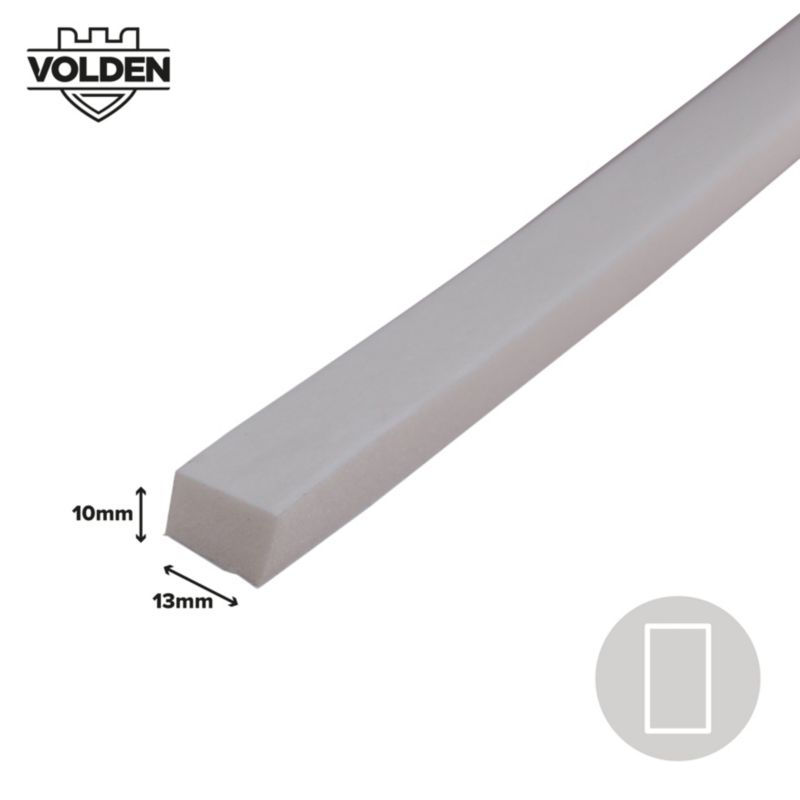 Skumtætningsliste Samleklar 13 mm x 10 m Hvid S2-W10