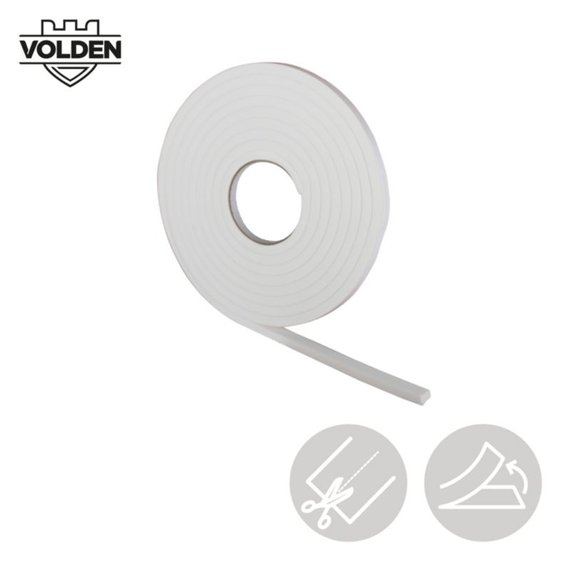 Skumtætningsliste Samleklar 13 mm x 10 m Hvid S2-W10