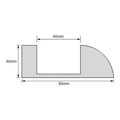 Tætningsliste Skum 100x8,5 cm Grå