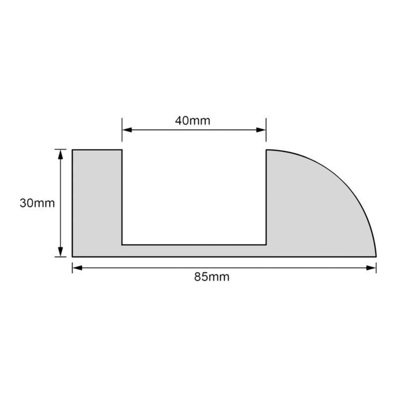 Tætningsliste Skum 100x8,5 cm Grå