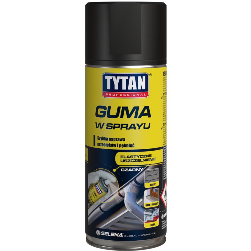 Gummispray Tætningsmiddel 400 ml Sort