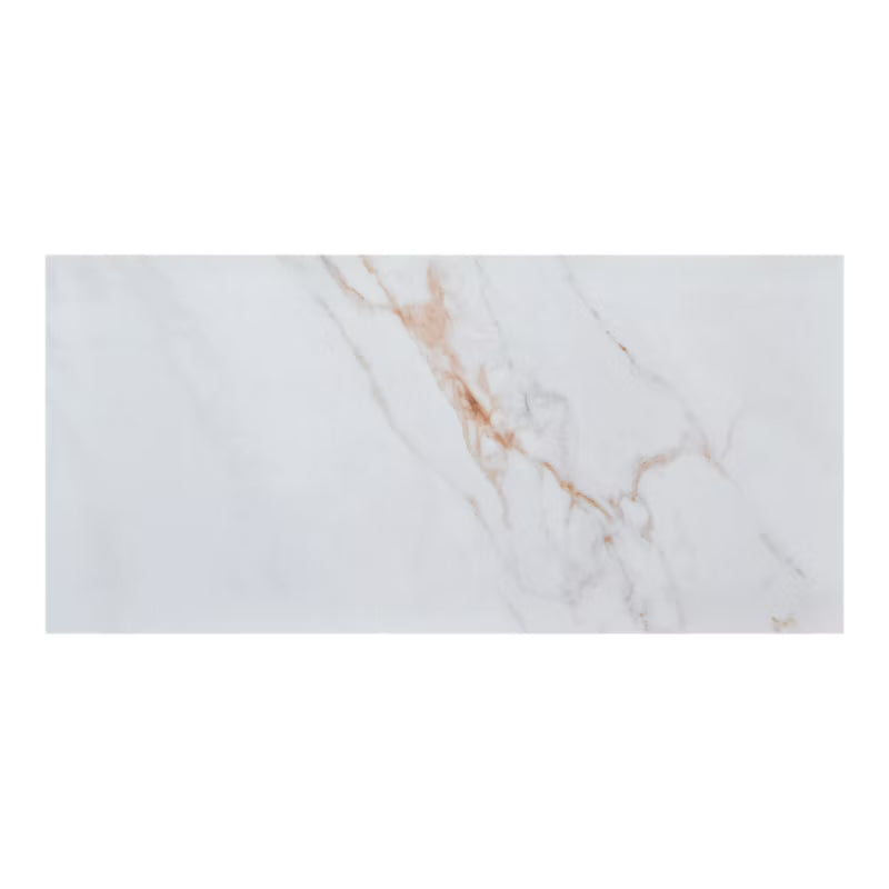 Vægflise Elegance 30x60 cm Hvid Guld Marmorlook 1,08 m²