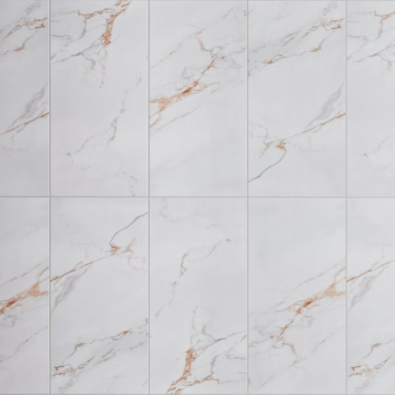 Vægflise Elegance 30x60 cm Hvid Guld Marmorlook 1,08 m²