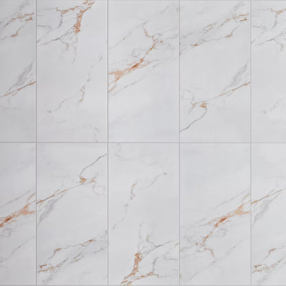 Vægflise Elegance 30x60 cm Hvid Guld Marmorlook 1,08 m²