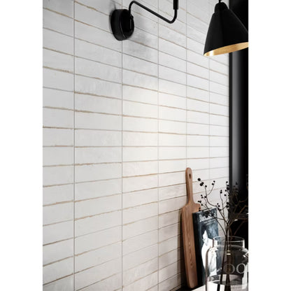 Vægflise Noho 6x25 cm Hvid 0,48 m²