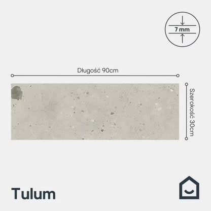Vægflise Tulum 30x90 cm Grå 1,62 m²