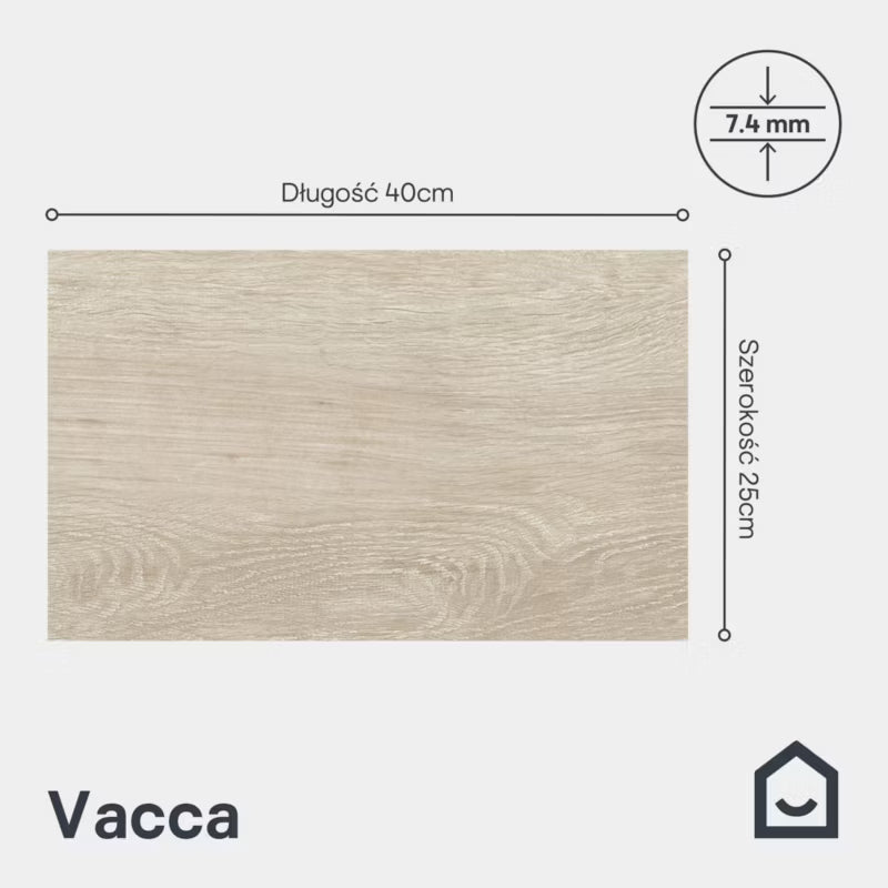 Vægflise Vacca 25x40 cm Creme Blank 1,5 m²