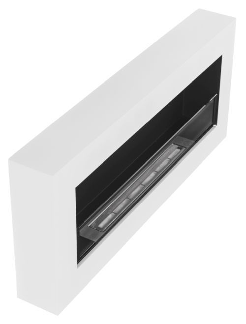 Væghængt Biopejs 90x40 cm Hvid med Oplukkeligt Glas | 5906213201430