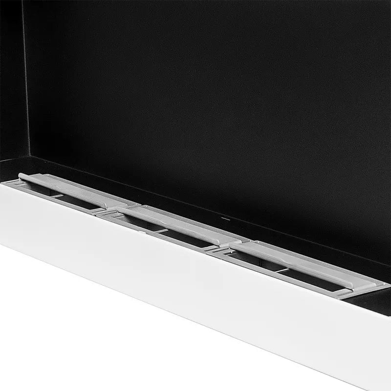 Væghængt Biopejs 90x40 cm Hvid Blank med Glas