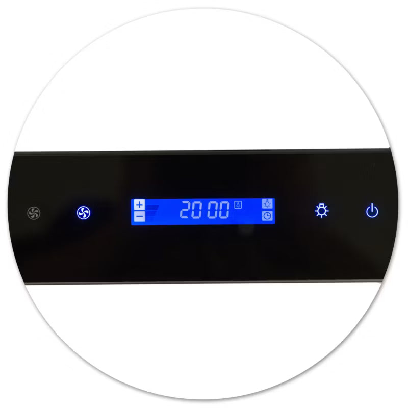 Væghængt Emhætte 60 cm Sort Glas med LED