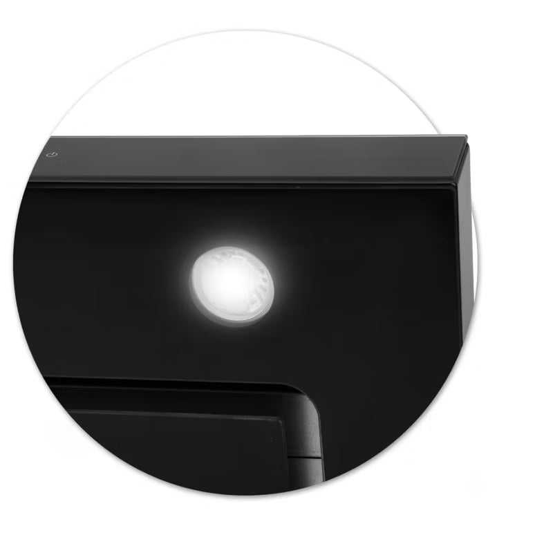 Væghængt Emhætte 60 cm Sort Glas med LED