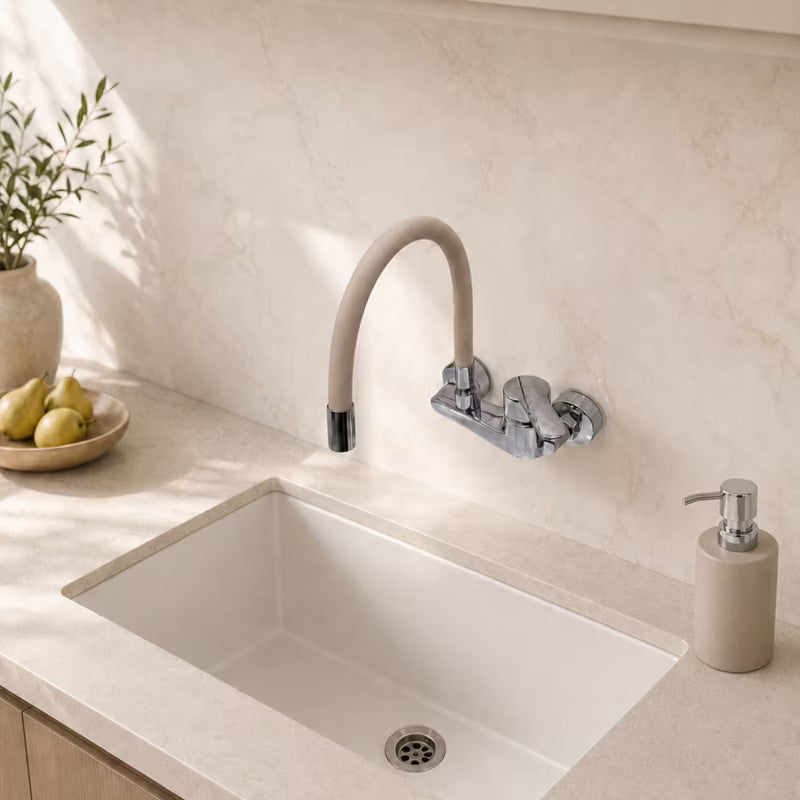 Væghængt Køkkenarmatur Tyria 150 mm Beige