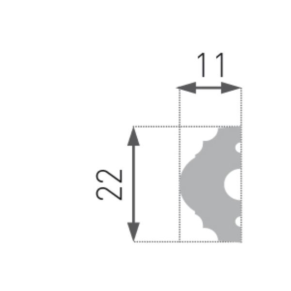 Væglister HW-1 200x2,2 cm Hvid