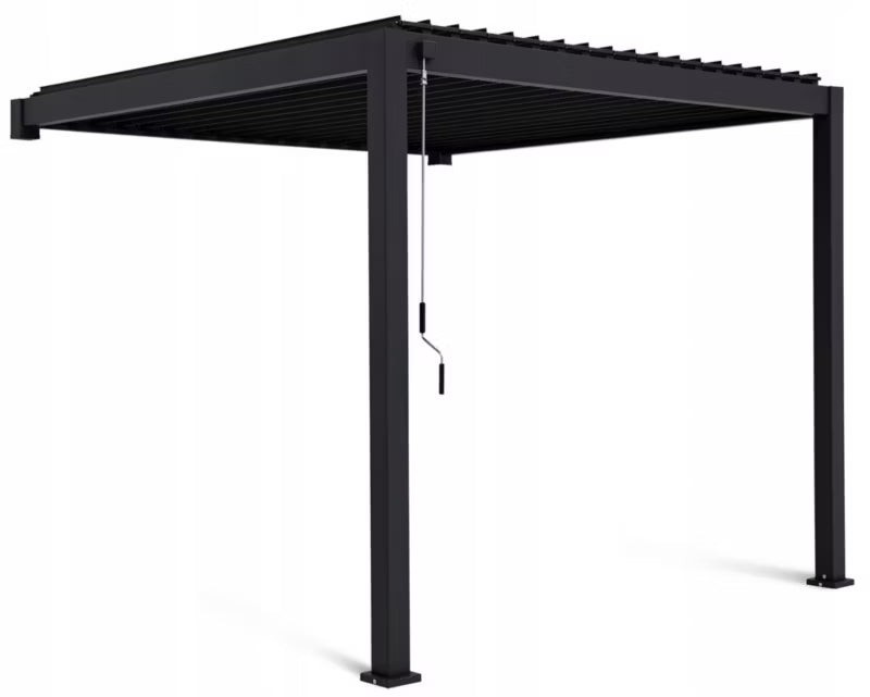 Vægmonteret Pergola 3x3 m Antracitgrå
