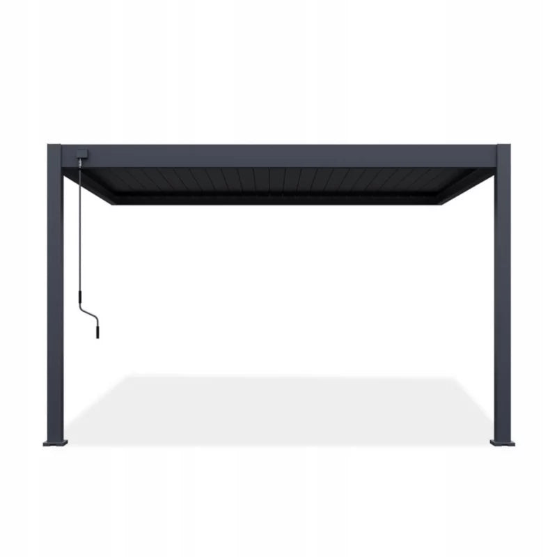 Vægmonteret Pergola 3x4 m Antracit Aluminium