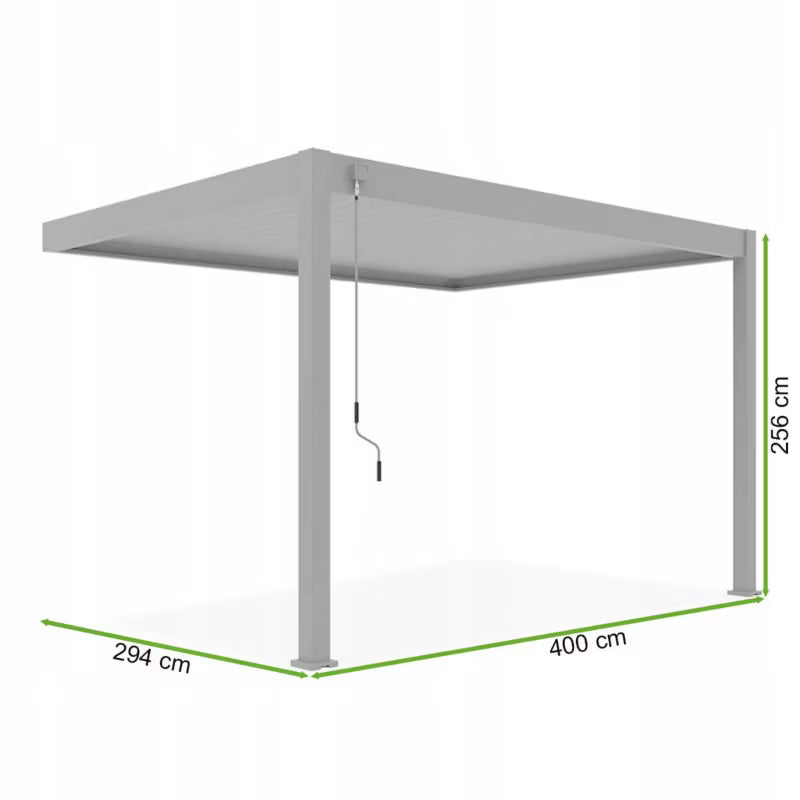 Vægmonteret Pergola 3x4 m Antracit Aluminium
