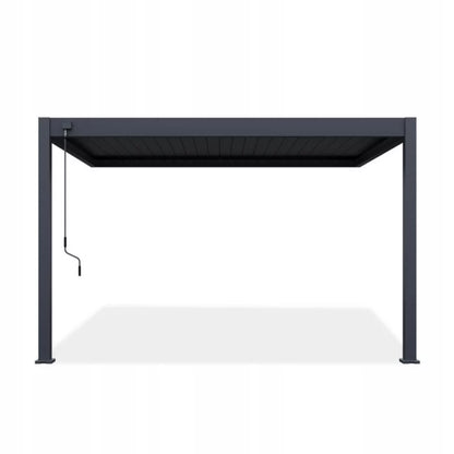 Vægmonteret Pergola 3x4 m Antracit Aluminium
