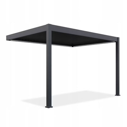 Vægmonteret Pergola 3x4 m Antracit med LED