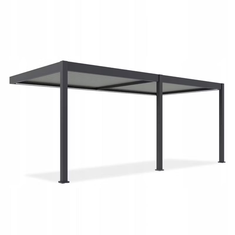 Vægmonteret Pergola 3x6 m Aluminium med LED