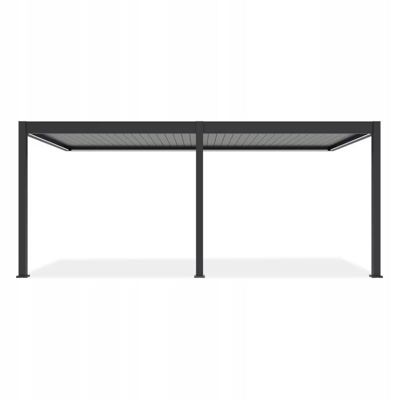 Vægmonteret Pergola 3x6 m Aluminium med LED
