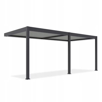 Vægmonteret Pergola 3x6 m Aluminium med LED